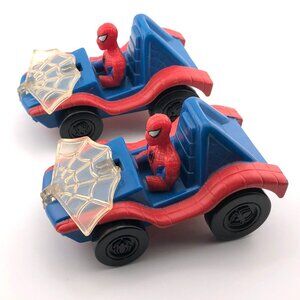 Marvel Super-Hero Spider Man Vehicles McDonalds Happy Meal Toy 1996 lot 2 AS IS